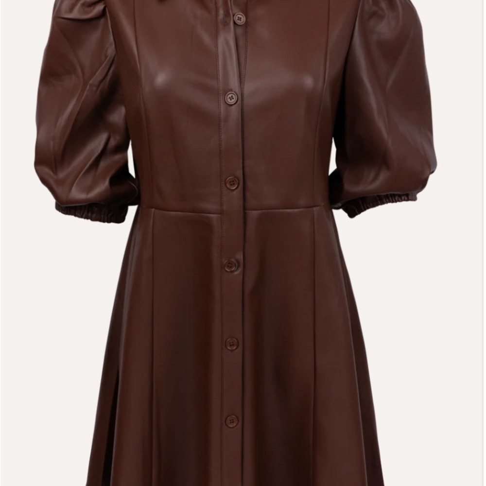Brown leather dress